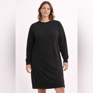 COS Women's Black Sweatshirt Dress
Size L Heavy Cotton Fleece Winter